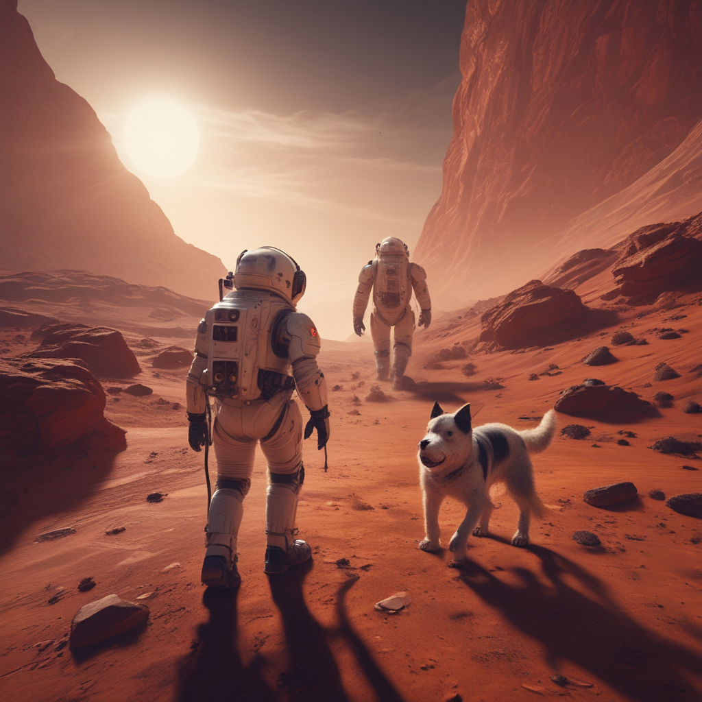 ai generator astronaute on mars